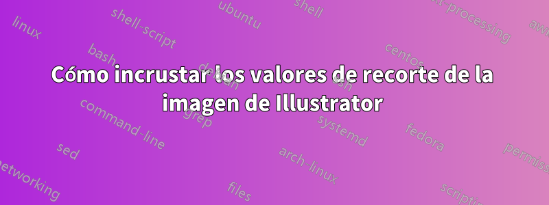 Cómo incrustar los valores de recorte de la imagen de Illustrator