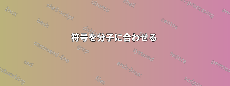 符号を分子に合わせる