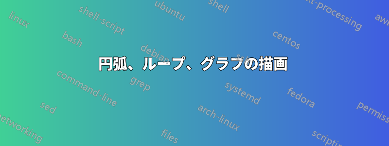 円弧、ループ、グラフの描画