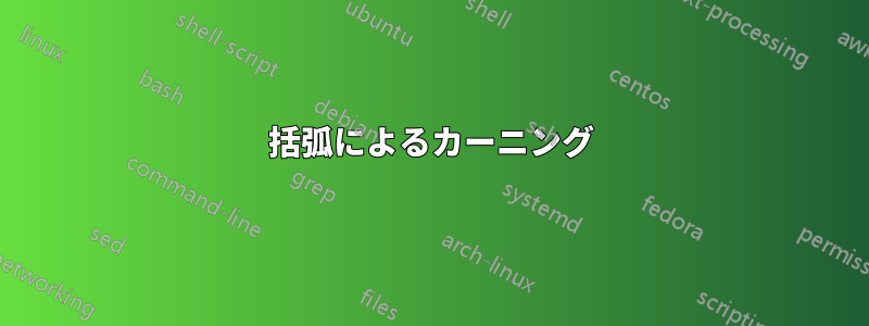 括弧によるカーニング