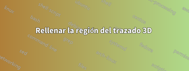 Rellenar la región del trazado 3D