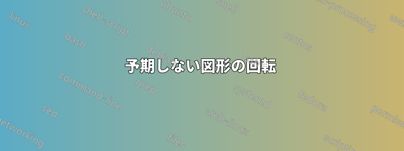 予期しない図形の回転