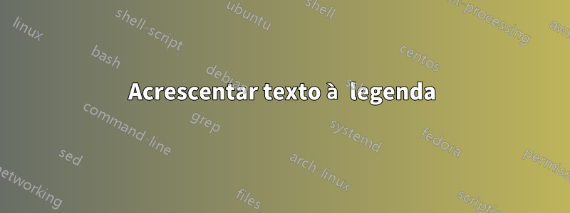 Acrescentar texto à legenda