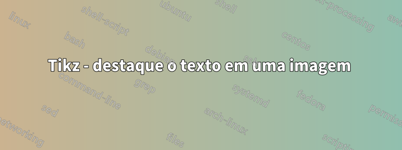 Tikz - destaque o texto em uma imagem