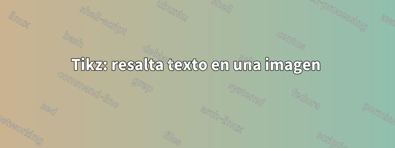 Tikz: resalta texto en una imagen