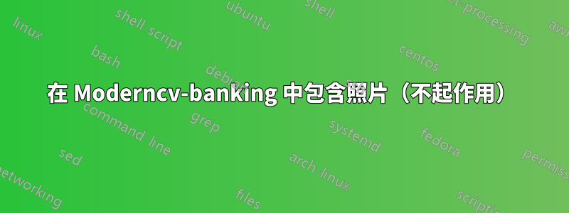 在 Moderncv-banking 中包含照片（不起作用）