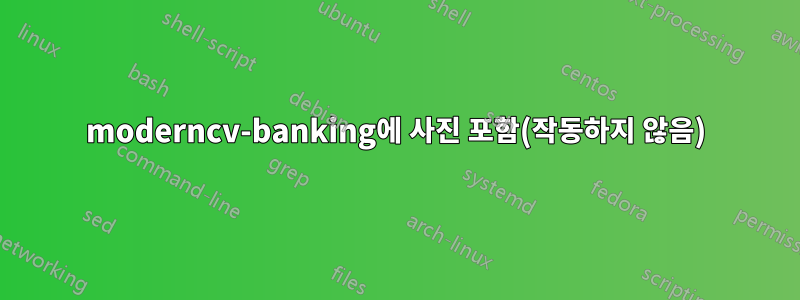 moderncv-banking에 사진 포함(작동하지 않음)