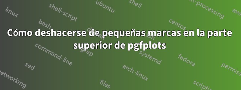 Cómo deshacerse de pequeñas marcas en la parte superior de pgfplots