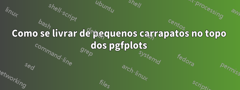 Como se livrar de pequenos carrapatos no topo dos pgfplots