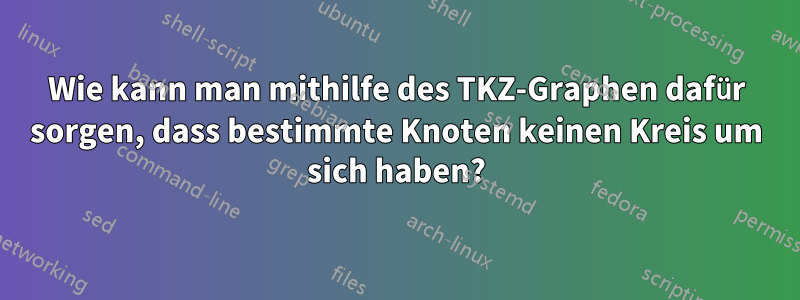 Wie kann man mithilfe des TKZ-Graphen dafür sorgen, dass bestimmte Knoten keinen Kreis um sich haben?