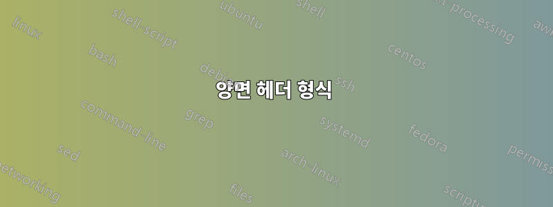 양면 헤더 형식