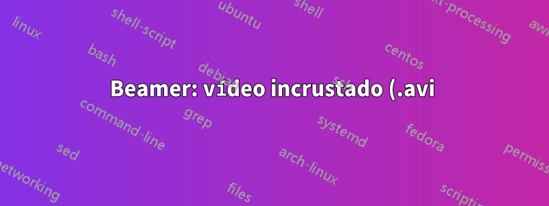 Beamer: vídeo incrustado (.avi) en la presentación.