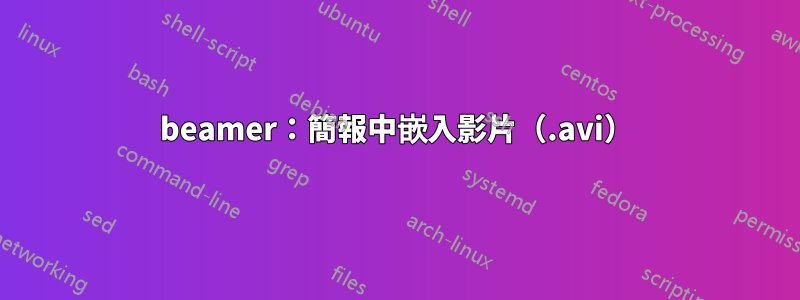 beamer：簡報中嵌入影片（.avi）