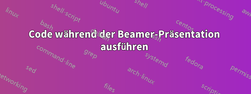 Code während der Beamer-Präsentation ausführen