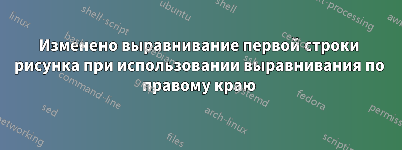 Изменено выравнивание первой строки рисунка при использовании выравнивания по правому краю