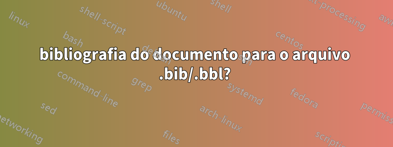 bibliografia do documento para o arquivo .bib/.bbl?