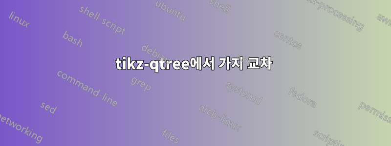 tikz-qtree에서 가지 교차