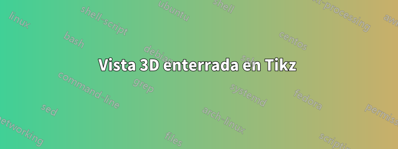 Vista 3D enterrada en Tikz