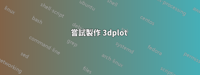 嘗試製作 3dplot