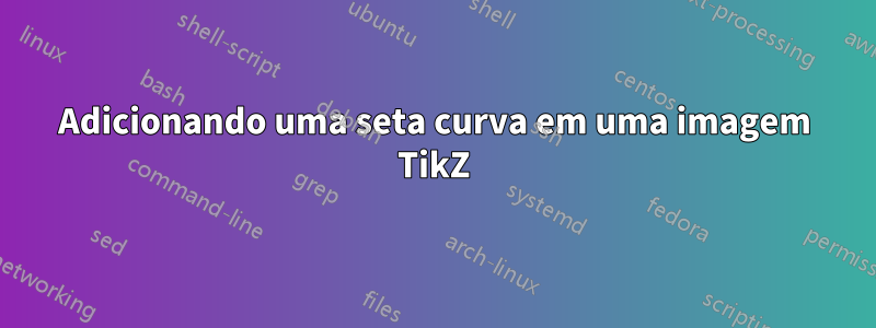 Adicionando uma seta curva em uma imagem TikZ