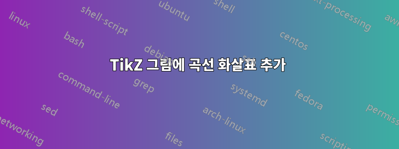 TikZ 그림에 곡선 화살표 추가