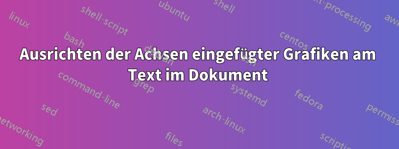 Ausrichten der Achsen eingefügter Grafiken am Text im Dokument