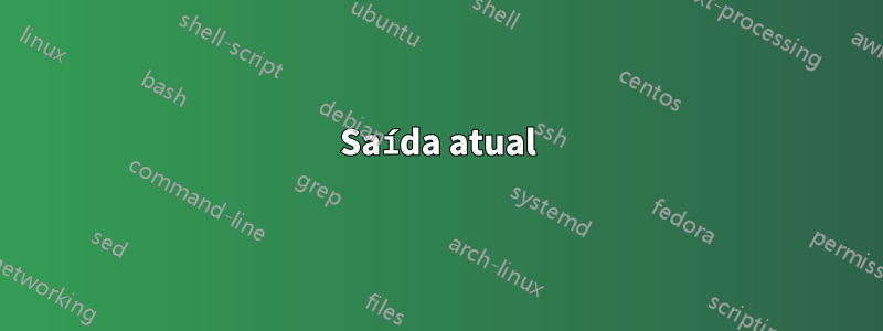 Saída atual