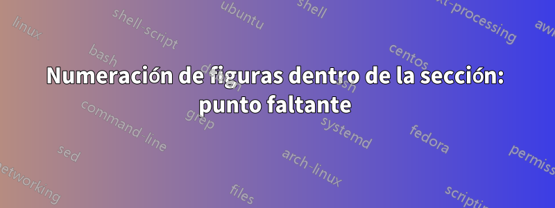 Numeración de figuras dentro de la sección: punto faltante