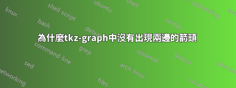 為什麼tkz-graph中沒有出現兩邊的箭頭