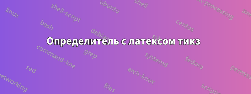 Определитель с латексом тикз 