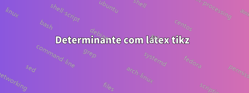 Determinante com látex tikz 