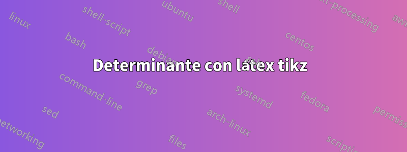 Determinante con látex tikz 