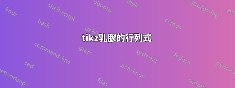 tikz乳膠的行列式