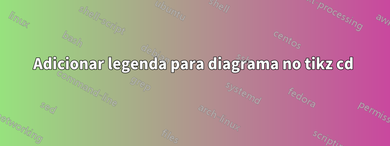 Adicionar legenda para diagrama no tikz cd