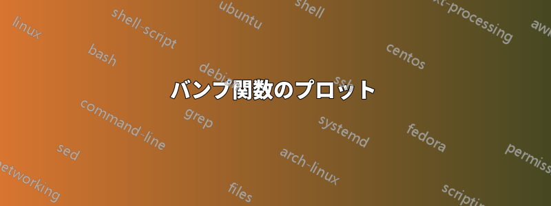 バンプ関数のプロット