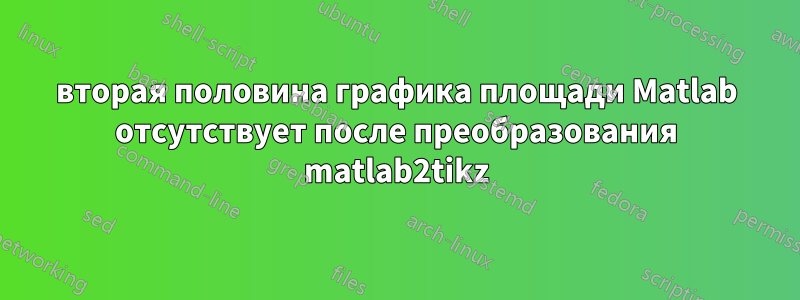 вторая половина графика площади Matlab отсутствует после преобразования matlab2tikz