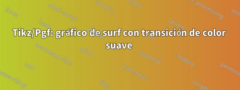 Tikz/Pgf: gráfico de surf con transición de color suave