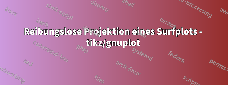 Reibungslose Projektion eines Surfplots - tikz/gnuplot