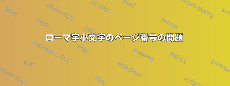 ローマ字小文字のページ番号の問題