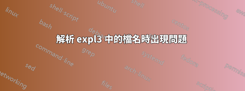 解析 expl3 中的檔名時出現問題