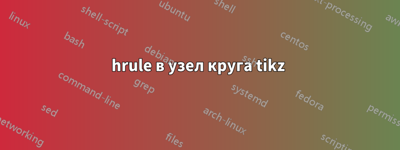 hrule в узел круга tikz