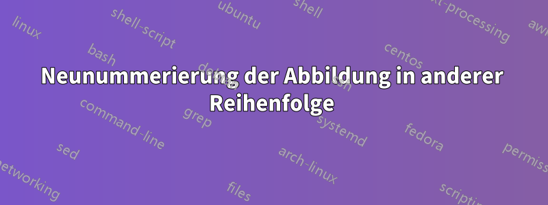 Neunummerierung der Abbildung in anderer Reihenfolge