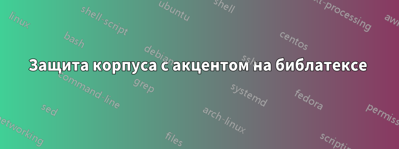 Защита корпуса с акцентом на библатексе