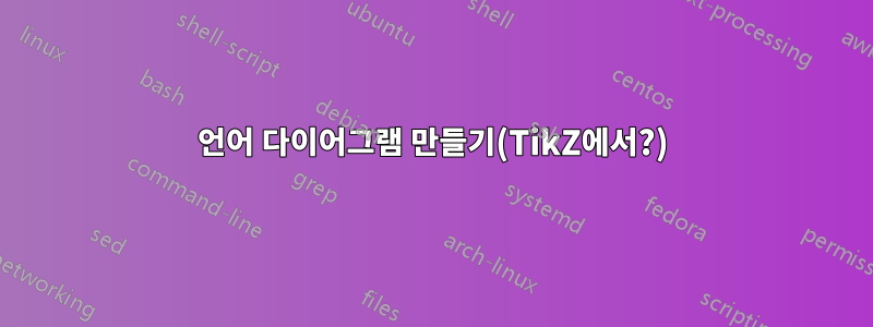 언어 다이어그램 만들기(TikZ에서?)