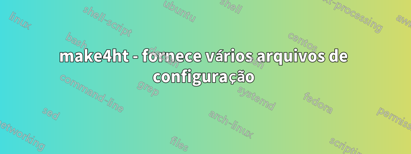 make4ht - fornece vários arquivos de configuração