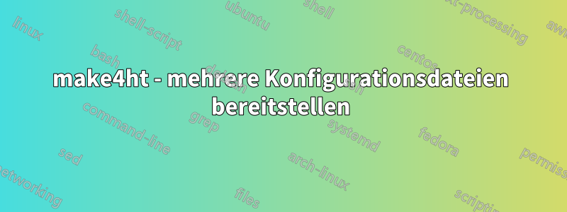 make4ht - mehrere Konfigurationsdateien bereitstellen