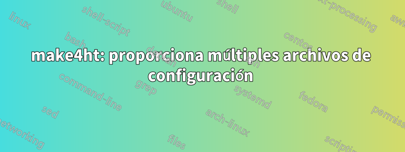 make4ht: proporciona múltiples archivos de configuración