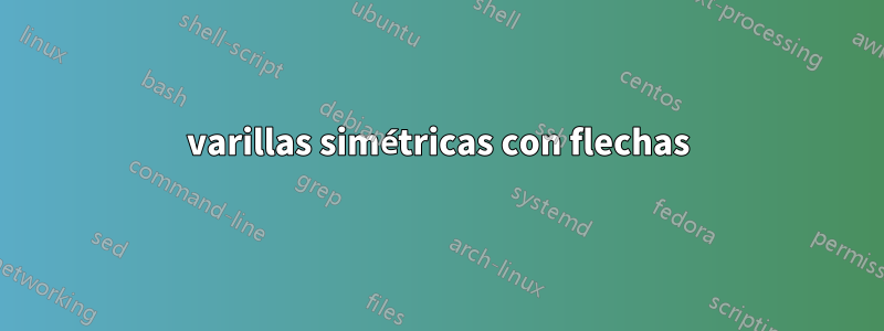 varillas simétricas con flechas