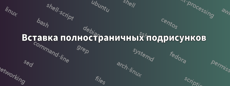 Вставка полностраничных подрисунков