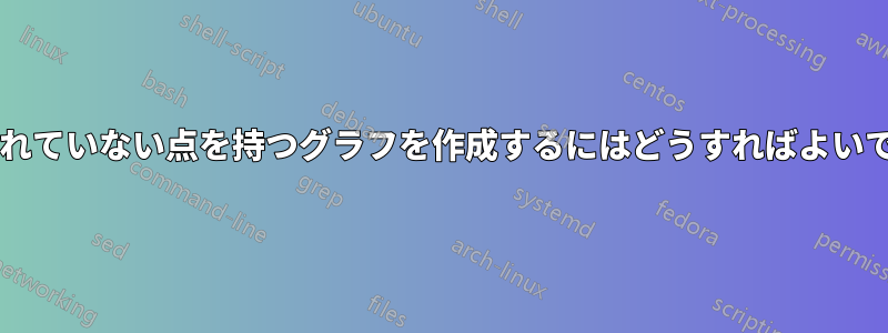 接続されていない点を持つグラフを作成するにはどうすればよいですか?